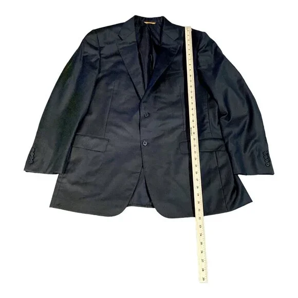 Hickey Freeman Jacket Mens 44L GraphiteLoro Piana Tasmanian 150s Wool Coat